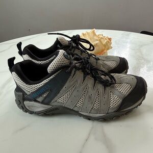 Merrell Men’s Gray and Black Trail Running Shoes